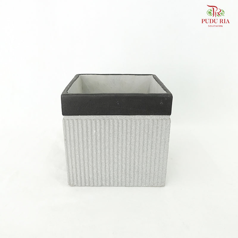 Light Grey Pot - M - Pudu Ria Florist Southern