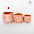 Geometric Terracotta Pot