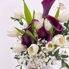 Tulip & Calla Lily Wedding Bouquet (10 Stems)
