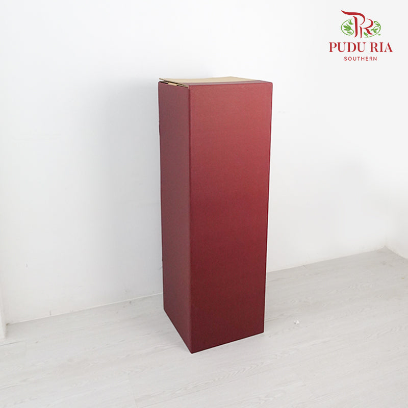 Paper Box Stand Foldable - Maroon