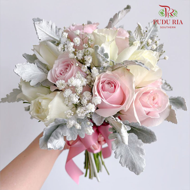 Rose Wedding Bouquet (10 Stems)
