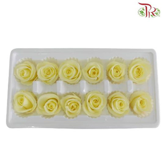 12 Bloom Preservative Rose - Light Yellow - Pudu Ria Florist Southern