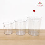 Acrylic Cylinder Plastic Vase With Handle