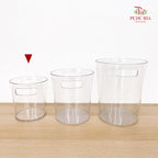 Acrylic Cylinder Plastic Vase With Handle