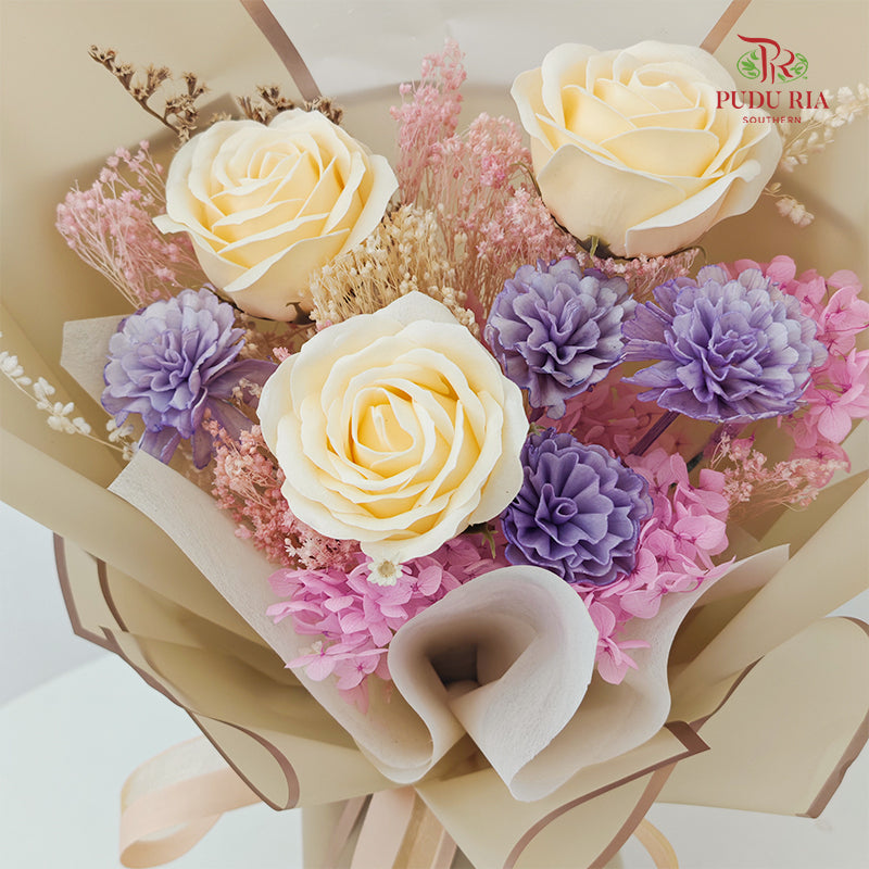 Soap Rose Bouquet - (3 Stems)