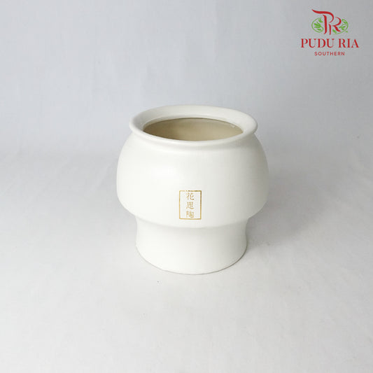 Pot White D15(9)H13