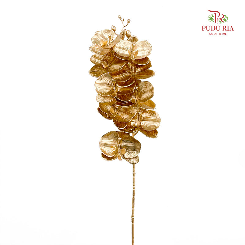 Gold Artificial Phalaenopsis 9 Nodes (Per Stem)