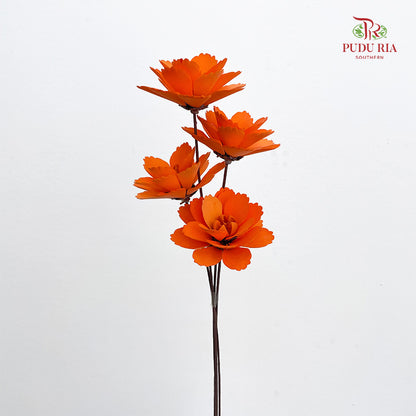 Dry Wood Peony Orange - 4 Stems