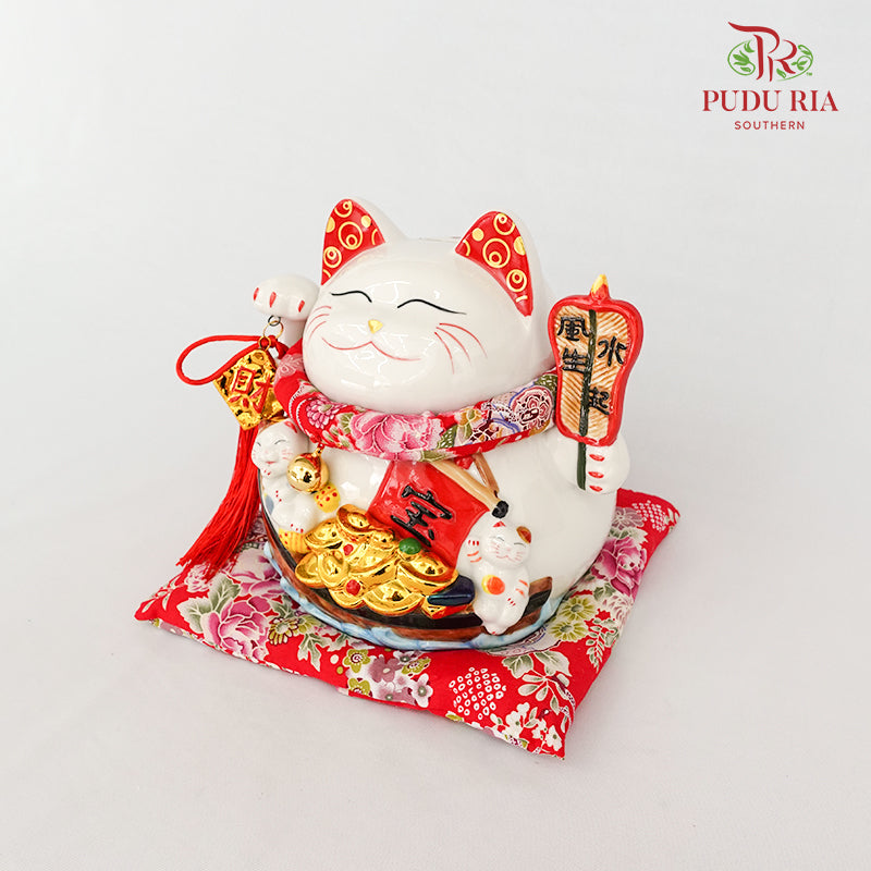 9' Lucky Cat White - FBA085#1