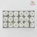 18 Bloom Soap Flowers Black Liner White - FBA080#1 - Pudu Ria Florist Southern
