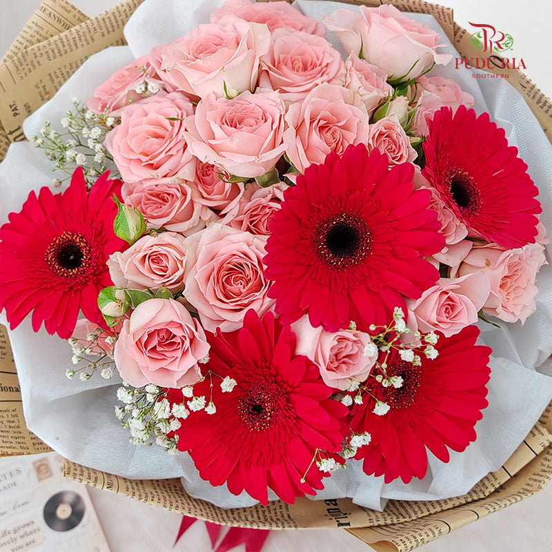 Gerbera & Rose Bouquet