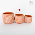 Geometric Terracotta Pot
