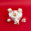 Mini Lucky Cat Ornaments - 6 Pieces