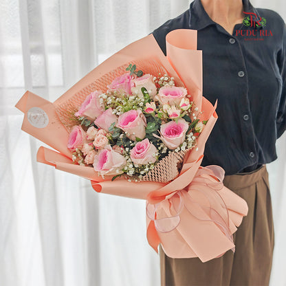 Pink Rose Bouquet (10 Stems)