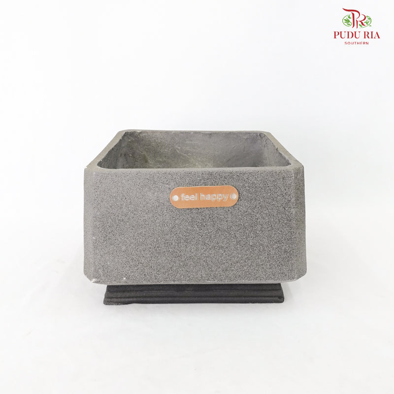 Medium Grey Pot - Pudu Ria Florist Southern