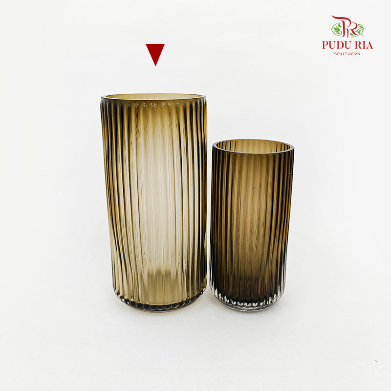 Nordic U Shaped Glass Vase - Coffee