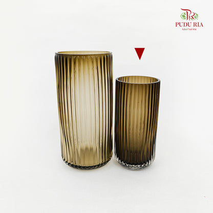 Nordic U Shaped Glass Vase - Coffee