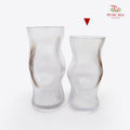 Curved Fluted Vase - Frosted