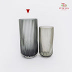 Nordic U Shaped Glass Vase - Smoke Grey