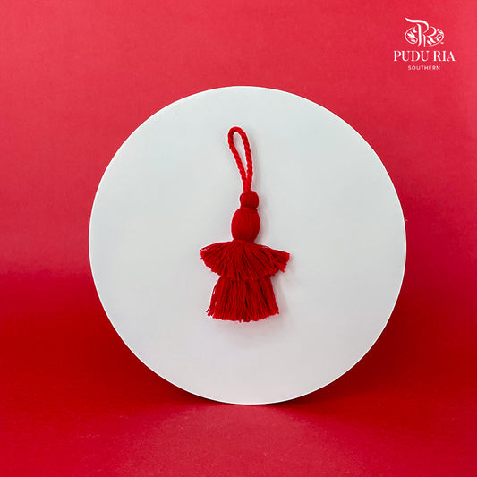 Double Layer Tassel Deco - Red