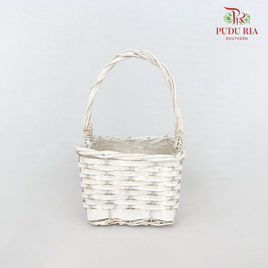 White Square Basket - LR0175