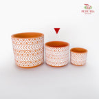 Hori Chevron Terracotta Pot