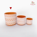 Hori Chevron Terracotta Pot