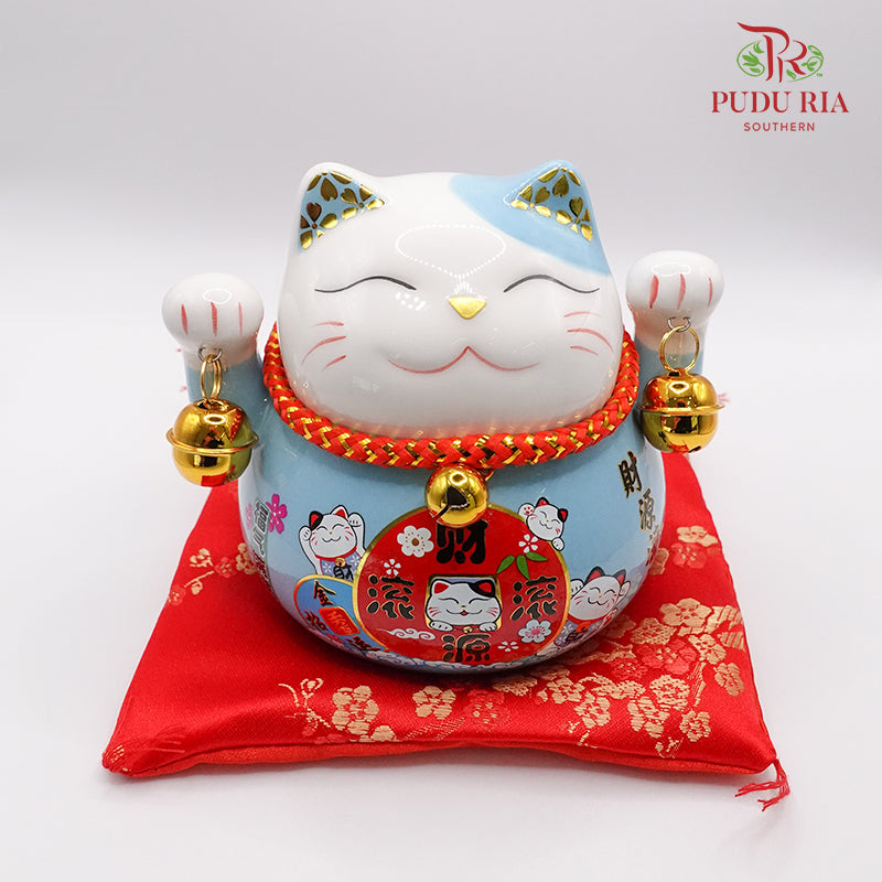 4.5‘ Fortune Cat Light Blue 财源滚滚- FBA034#9 - Pudu Ria Florist Southern