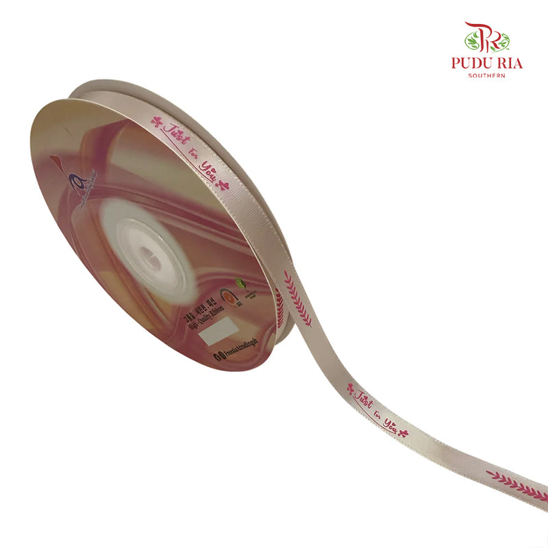 Soft Pastel Colour Premium Satin Ribbon "Just For You" - FRB133