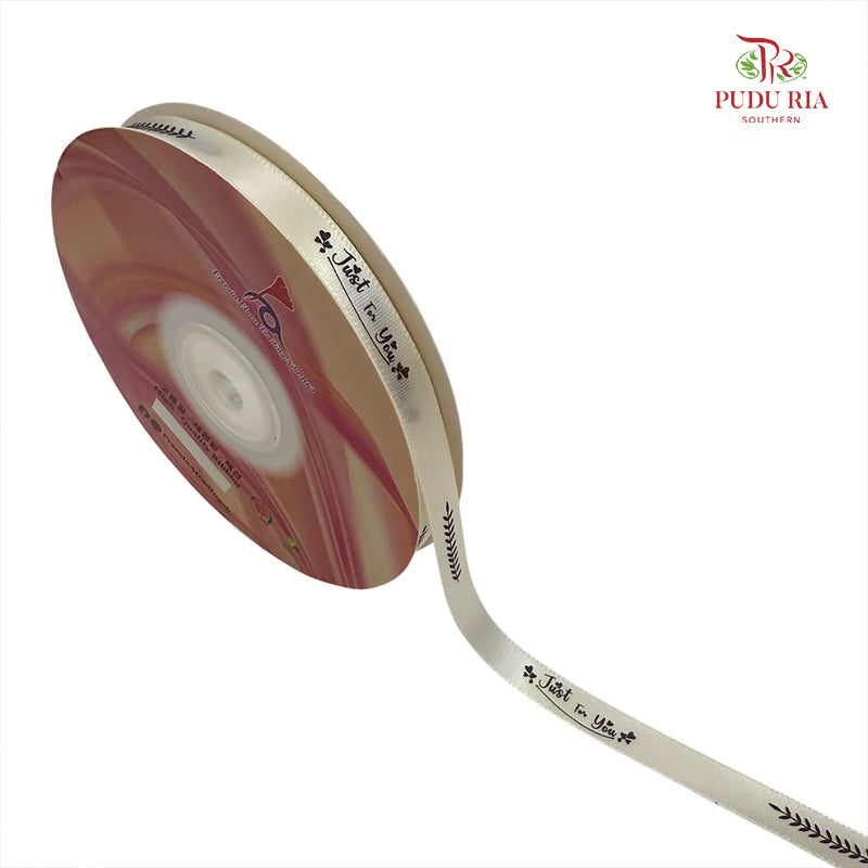 Soft Pastel Colour Premium Satin Ribbon "Just For You" - FRB133