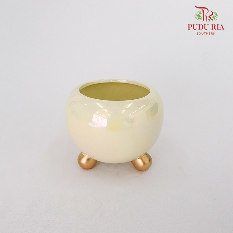 Asst Pot Cream - M - Pudu Ria Florist Southern
