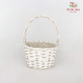 Small Round White Basket - LR0167