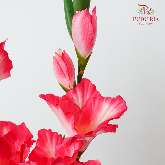 CNY Artificial Gladiolus 92cm -  Pink (2 Stems)