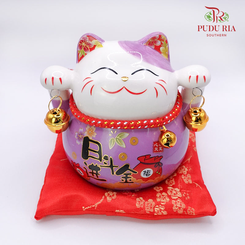 4.5‘ Fortune Cat Light Purple 日进斗金- FBA034#13 - Pudu Ria Florist Southern