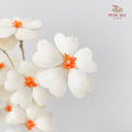 Dry Violet Love Shape - Center Orange