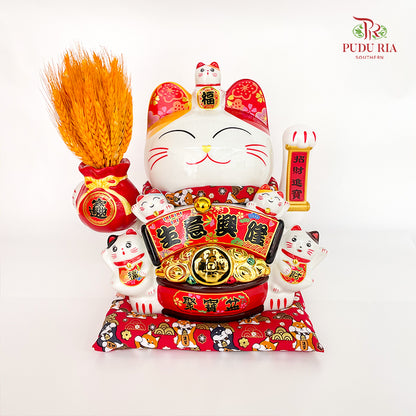 12' Lucky Cat (Swing) Barley Sheng Yi Xing Long - FBA137#1