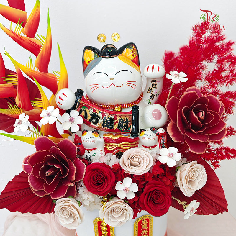 Grand Opening Lucky Cat Arrangement #14
