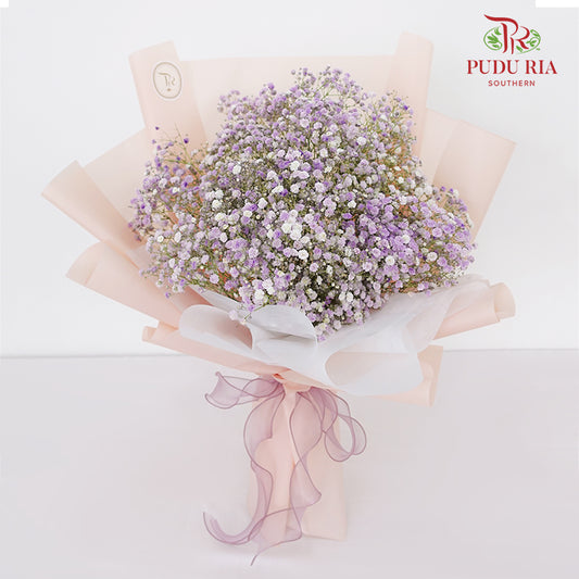 Baby Breath Purple Bouquet - Pudu Ria Florist Southern