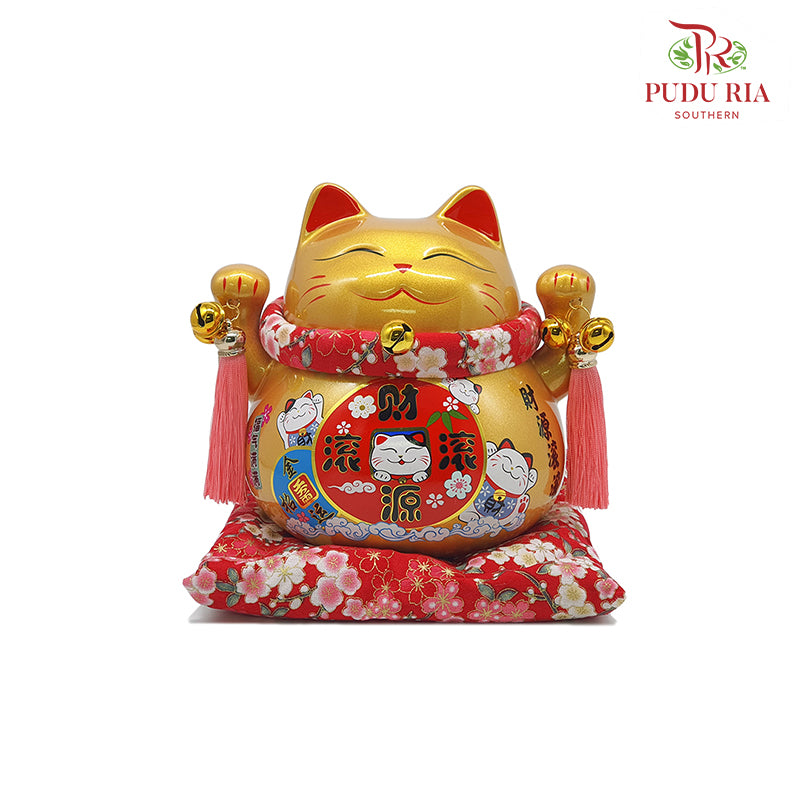 7`Lucky Cat Gold (Piggy Bank) 财源滚滚 - FBA069#1 - Pudu Ria Florist Southern