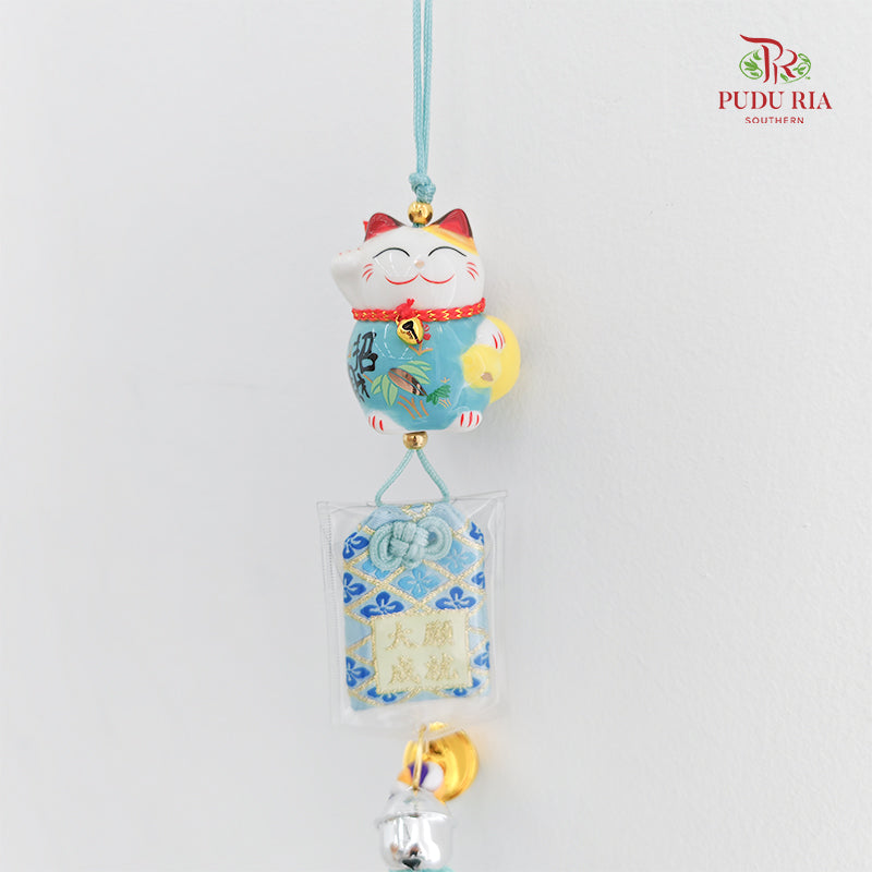 2` Maneki Neko Pendant Light Blue - FBA104#2