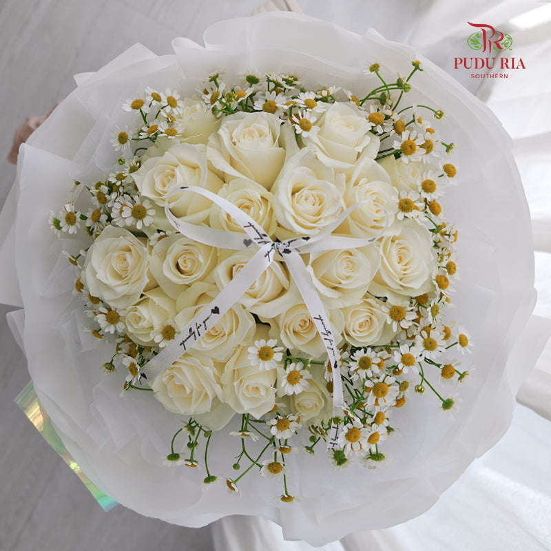 White Rose Bouquet (20 Stems)