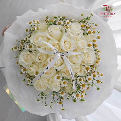 White Rose Bouquet (20 Stems)