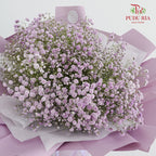 Baby Breath Purple Bouquet