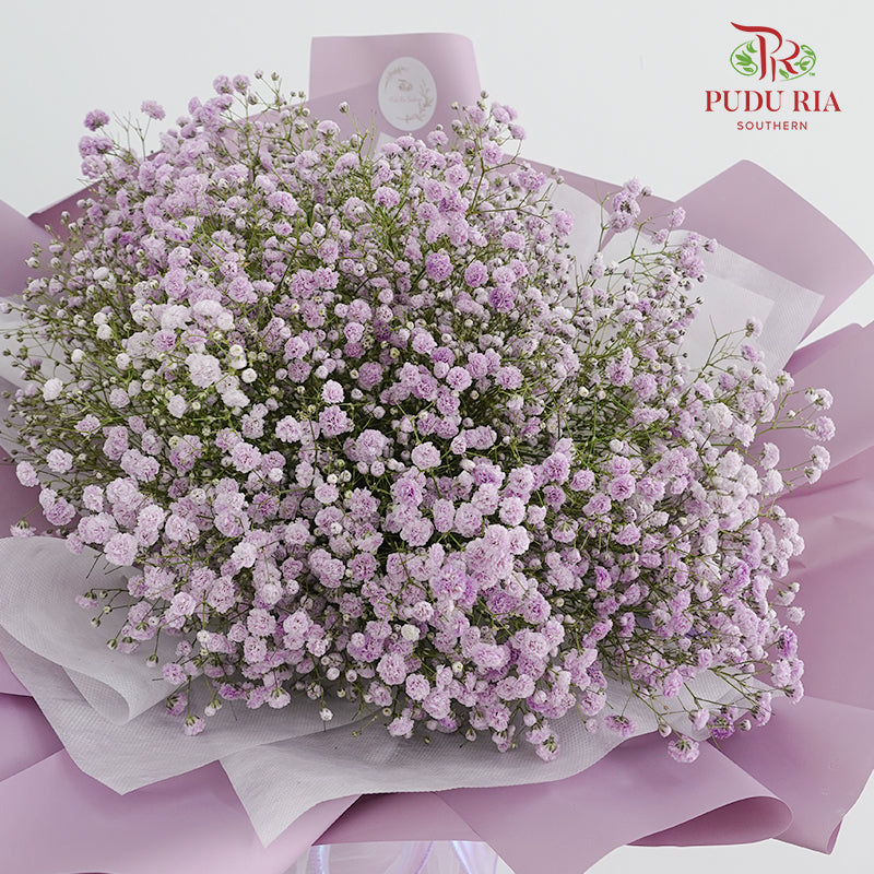 Baby Breath Purple Bouquet