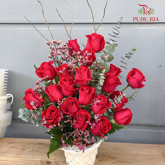 Rose Basket Arrangement