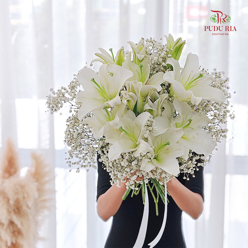 Lily White Wedding Bouquet