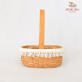 Floral Basket Oval Pearl - FBK001#9