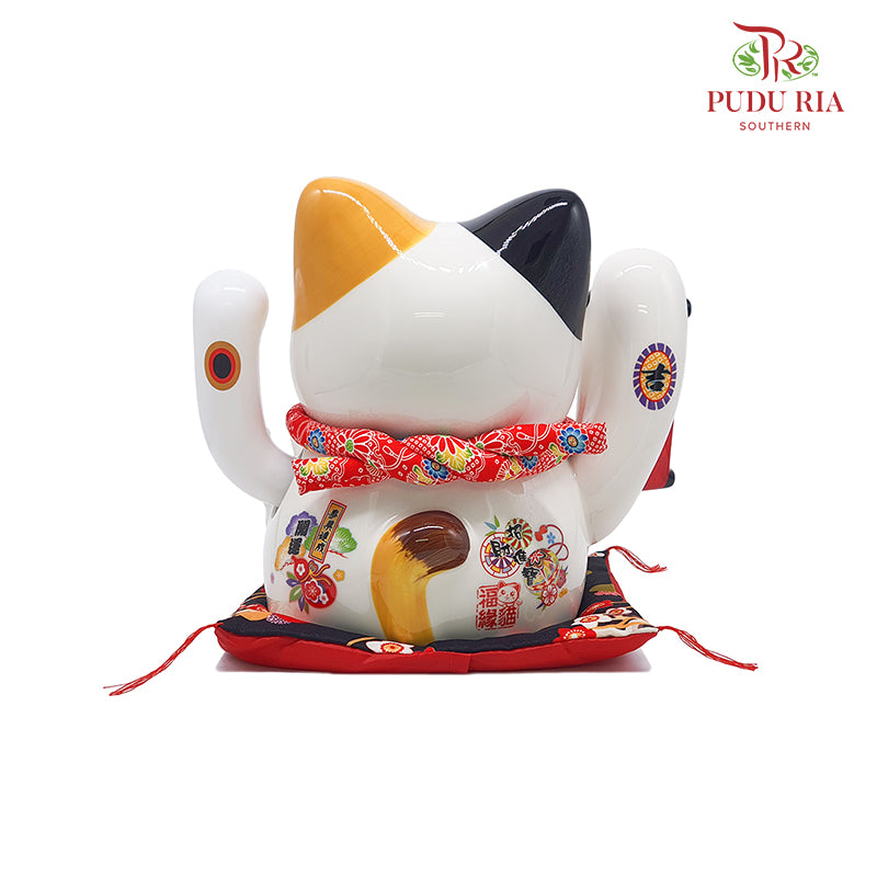 9' Lucky Cat White (Swing) 生意兴隆 千客万来 - FBA071#2 - Pudu Ria Florist Southern