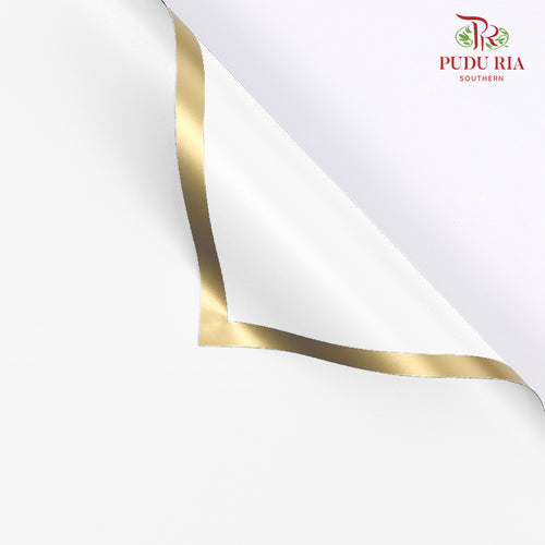 Single Sided With Gold Frame White - FPL090#1 - Pudu Ria Florist Southern