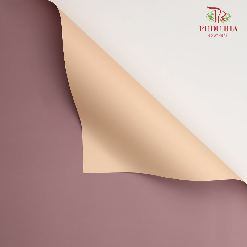 2 Tones Opp Plastic Rosy Brown + Champagne FPL039#1 - Pudu Ria Florist Southern